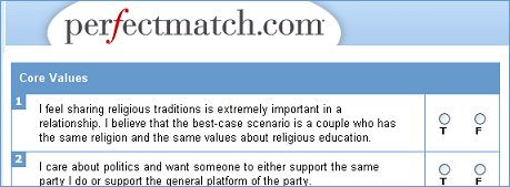 perfectmatch sample questions