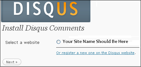 Disqus-Install